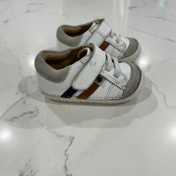 Old Soles Boy's and Girl's Thor Pave, Snow / Navy 6-9 months - Picture 6 of 10